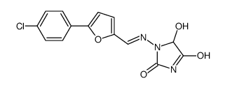 1-[(E)-[5-(4-chlorophenyl)furan-2-yl]methylideneamino]-5-hydroxyimidazolidine-2,4-dione Structure