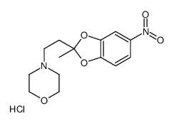 4-[2-(2-methyl-5-nitro-1,3-benzodioxol-2-yl)ethyl]morpholin-4-ium,chloride结构式