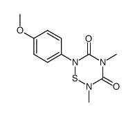 2-(4-Methoxy-phenyl)-4,6-dimethyl-[1,2,4,6]thiatriazinane-3,5-dione结构式