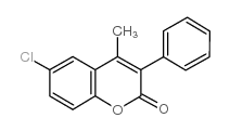 6-CHLORO-4-METHYL-3-PHENYLCOUMARIN Structure