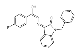 N-[(1-benzyl-2-oxoindol-3-ylidene)amino]-4-fluorobenzamide结构式