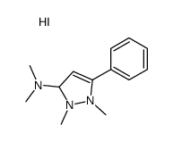 N,N,1,2-tetramethyl-5-phenyl-1,3-dihydropyrazol-1-ium-3-amine,iodide结构式