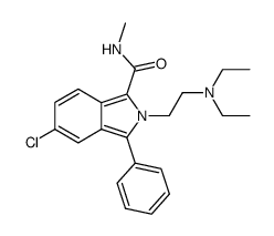 5-chloro-2-[2-(diethylamino)ethyl]-3-phenylisoindole-1-carboxylic acid methyl amide结构式