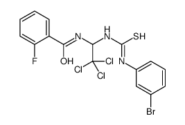 N-[1-[(3-bromophenyl)carbamothioylamino]-2,2,2-trichloroethyl]-2-fluorobenzamide结构式