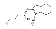 4-chloro-N-(3-cyano-4,5,6,7-tetrahydro-1-benzothiophen-2-yl)butanamide结构式