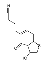 7-(3-formyl-4-hydroxythiolan-2-yl)hept-5-enenitrile Structure