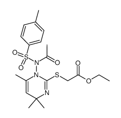 {1-[acetyl-(toluene-4-sulfonyl)-amino]-4,4,6-trimethyl-1,4-dihydro-pyrimidin-2-ylsulfanyl}-acetic acid ethyl ester Structure