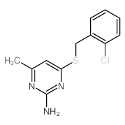 2-Pyrimidinamine,4-[[(2-chlorophenyl)methyl]thio]-6-methyl-结构式