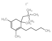 2,4-Cyclohexadiene-1-methanaminium,N,N,N,1,3,5-hexamethyl-2-pentyl-, iodide (1:1) structure