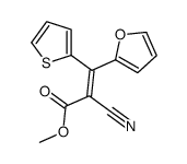 methyl 2-cyano-3-(furan-2-yl)-3-thiophen-2-ylprop-2-enoate结构式