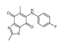 6-(4-fluoroanilino)-2,5-dimethyl-1,3-benzothiazole-4,7-dione结构式