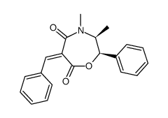 (2R)-6-(Z)-benzylidene-3c,4-dimethyl-2r-phenyl-[1,4]oxazepane-5,7-dione Structure