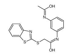 N-(3-acetamidophenyl)-2-(1,3-benzothiazol-2-ylsulfanyl)acetamide Structure