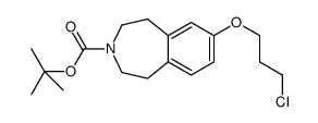 tert-butyl 7-(3-chloropropoxy)-1,2,4,5-tetrahydro-3H-3-benzazepine-3-carboxylate结构式