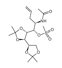 (1S,2R)-2-acetamido-1-((4R,4'R,5S)-2,2,2',2'-tetramethyl-[4,4'-bi(1,3-dioxolan)]-5-yl)pent-4-en-1-yl methanesulfonate structure