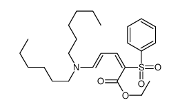 ethyl 2-(benzenesulfonyl)-5-(dihexylamino)penta-2,4-dienoate Structure