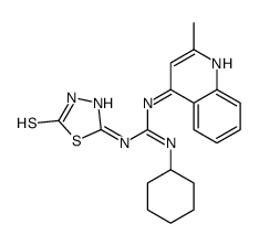 2-cyclohexyl-1-(2-methylquinolin-4-yl)-3-(2-sulfanylidene-3H-1,3,4-thiadiazol-5-yl)guanidine Structure