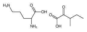 (2S)-2,5-diaminopentanoic acid,3-methyl-2-oxopentanoic acid结构式