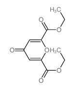 4H-Pyran-2,6-dicarboxylicacid, 4-oxo-, 2,6-diethyl ester Structure