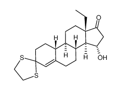 3,3-Ethylendithio-15α-hydroxy-18-methyl-4-estren-17-on Structure