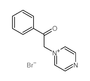 Pyrazinium, 1-(2-oxo-2-phenylethyl)-, bromide (1:1) Structure