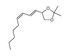 1,2-O-isopropylidene-3E,5Z-undecadien-1,2R-diol Structure