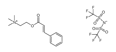 2-(cinnamoyloxy)-N,N,N-trimethylethan-1-aminium bis((trifluoromethyl)sulfonyl)amide Structure