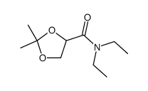 N,N-diethyl-2,2-dimethyl-1,3-dioxolane-4-carboxamide结构式