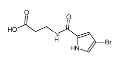 3-(3-bromopyrrol-5ylcarbonylamino)propionic acid structure