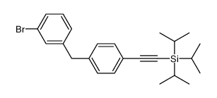 2-[4-[(3-bromophenyl)methyl]phenyl]ethynyl-tri(propan-2-yl)silane Structure