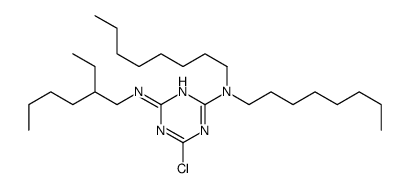 6-chloro-4-N-(2-ethylhexyl)-2-N,2-N-dioctyl-1,3,5-triazine-2,4-diamine Structure