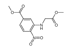 methyl 3-[(2-methoxy-2-oxoethyl)amino]-4-nitrobenzoate结构式