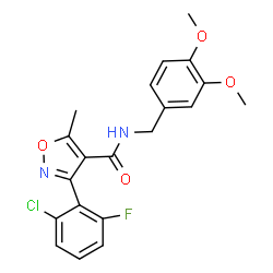 N-((3,4-DIMETHOXYPHENYL)METHYL)(3-(2-CHLORO-6-FLUOROPHENYL)-5-METHYLISOXAZOL-4-YL)FORMAMIDE Structure