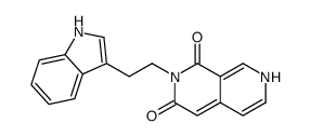 2-[2-(1H-indol-3-yl)ethyl]-7H-2,7-naphthyridine-1,3-dione结构式