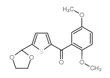 2-(2,5-DIMETHOXYBENZOYL)-5-(1,3-DIOXOLAN-2-YL)THIOPHENE structure