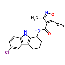 N-(6-Chloro-2,3,4,9-tetrahydro-1H-carbazol-1-yl)-3,5-dimethyl-1,2-oxazole-4-carboxamide结构式