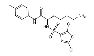 (s)-6-amino-2-(2,5-dichloro-thiophene-3-sulfonylamino)-hexanoic acid p-tolylamide Structure