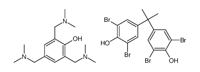 4,4'-isopropylidenebis[2,6-dibromophenol], compound with 2,4,6-tris[(dimethylamino)methyl]phenol (1:1) structure