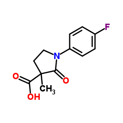 1-(4-Fluorophenyl)-3-methyl-2-oxo-3-pyrrolidinecarboxylic acid结构式