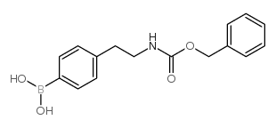 4-(2-(苄氧基羰基氨基)乙基)苯硼酸结构式