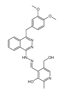 3-hydroxy-5-hydroxymethyl-2-methyl-pyridine-4-carbaldehyde [4-(3,4-dimethoxy-benzyl)-phthalazin-1-yl]-hydrazone结构式