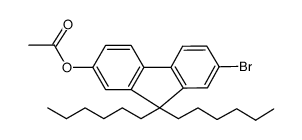 7-bromo-9,9-di-n-hexylfluoren-2-yl acetate Structure