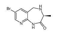 (S)-7-bromo-3-methyl-4,5-dihydro-1H-pyrido[2,3-e][1,4]diazepin-2(3H)-one Structure