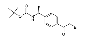 tert-butyl {(1S)-1-[4-(bromoacetyl)phenyl]ethyl}carbamate Structure