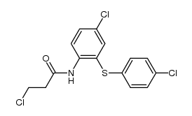 3-chloro-propionic acid-[4-chloro-2-(4-chloro-phenylsulfanyl)-anilide]结构式