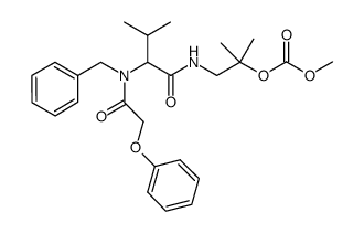 1-(2-(N-benzyl-2-phenoxyacetamido)-3-methylbutanamido)-2-methylpropan-2-yl methyl carbonate结构式