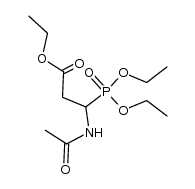 ethyl 3-acetamido-3-(diethoxyphosphinoyl)propionate结构式