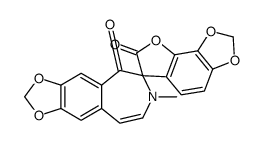 7-methylspiro[[1,3]dioxolo[4,5-h][3]benzazepine-6,6'-furo[3,2-g][1,3]benzodioxole]-5,7'-dione Structure