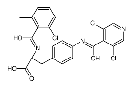 N-(2-Chloro-6-methylbenzoyl)-4-[(3,5-dichloroisonicotinoyl)amino] -L-phenylalanine结构式