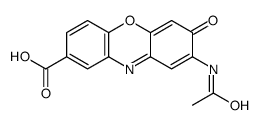 8-acetamido-7-oxophenoxazine-2-carboxylic acid Structure